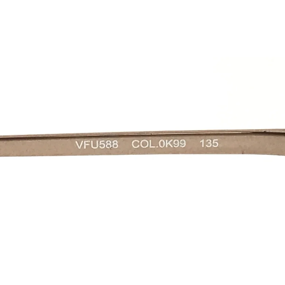Furla Eyeglasses Frames VFU588 COL.0K99 Brown Gold Butterfly Wire Rim 53-16-135